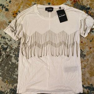 The Kooples Jersey & Braid Embroidery T-shirt Sz 1